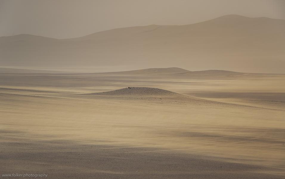 Sandstorm in the Dascht-e Lut desert, Iran