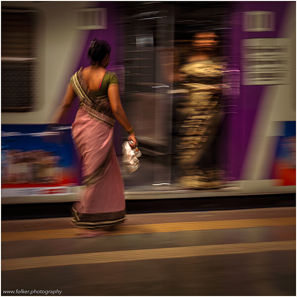 In motion