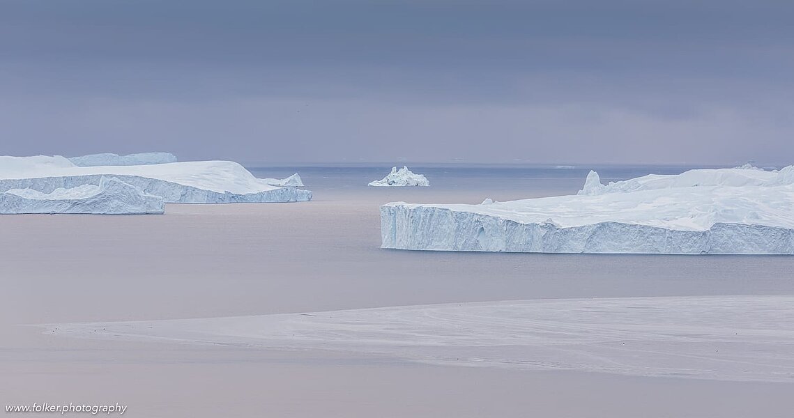 Icebergs. Disko bay, Greenland