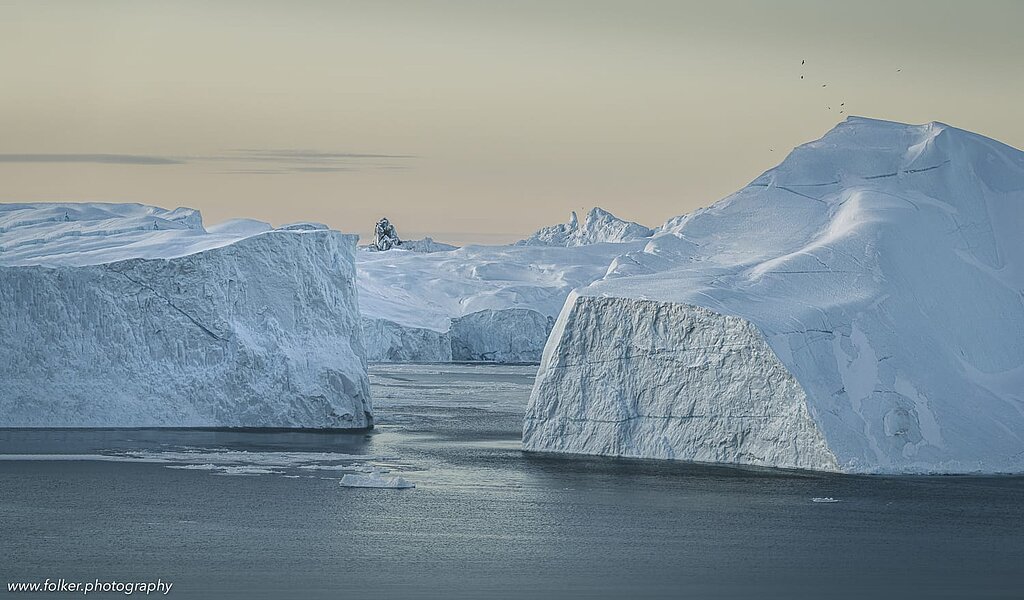 Icebergs. Disko bay, Greenland