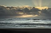 Iceland, black beach, rays