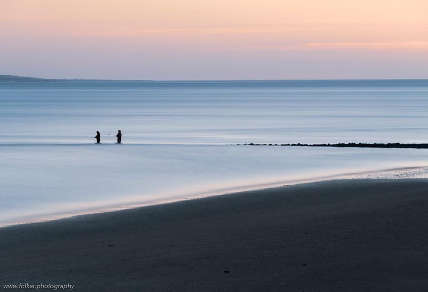 Norderney, fishermen, sunset, beach