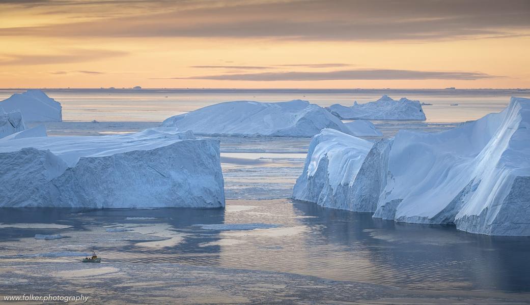 Icebergs. Disko bay, Greenland
