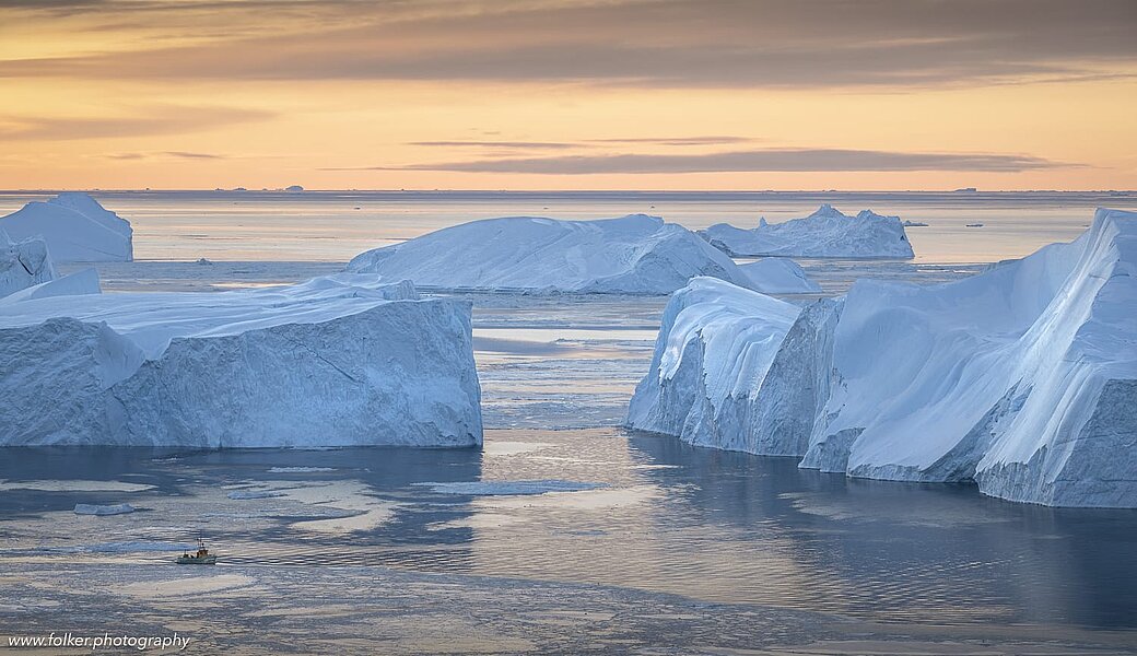 Icebergs. Disko bay, Greenland