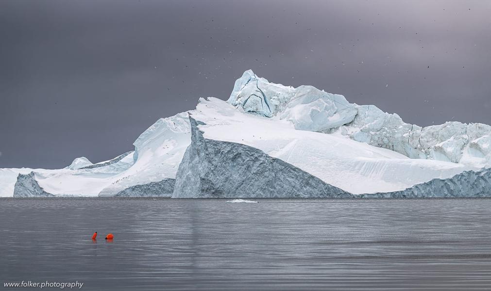 Icebergs. Disko bay, Greenland