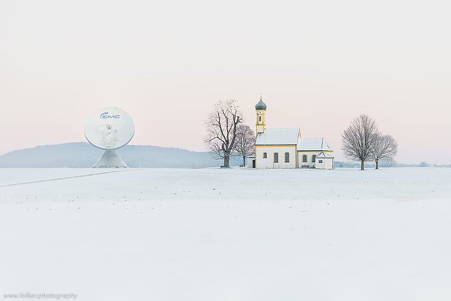 Earth station (Erdfunkstelle) Raisting, Bavaria, Germany