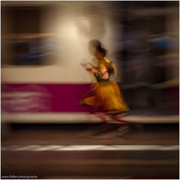 In motion