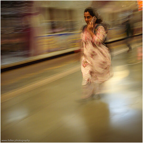 In motion