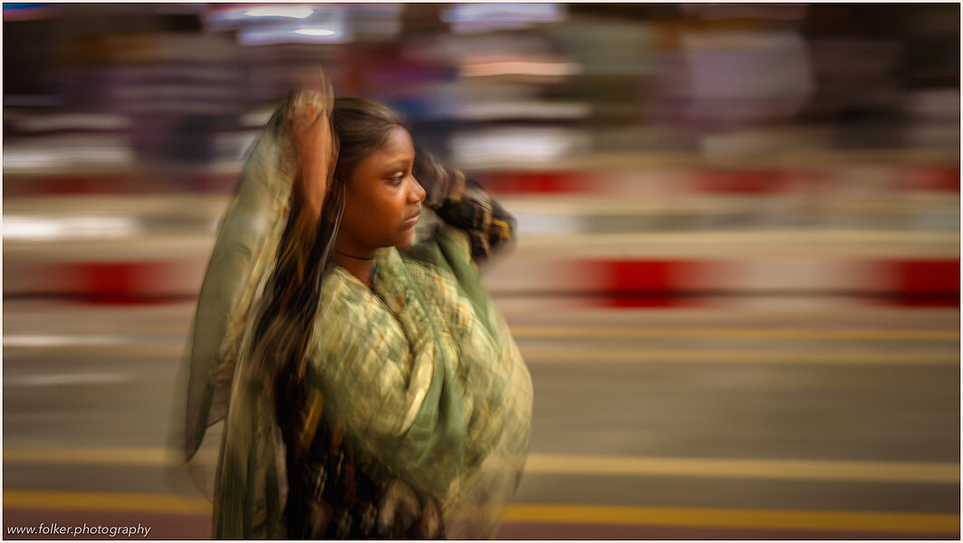 In motion